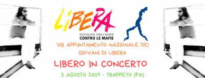 LIBERO REINA in concerto il 3 Agosto al raduno nazionale di LIBERA CONTRO LE MAFIE