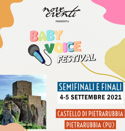 Domenica 5 settembre si terrà a Pietrarubbia la finale del Baby Voice Festival!